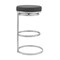Armen Living Vander 30" Gray Faux Leather and Brushed Stainless Steel Swivel Bar Stool LCVDBABSGR30 - alternate 2
